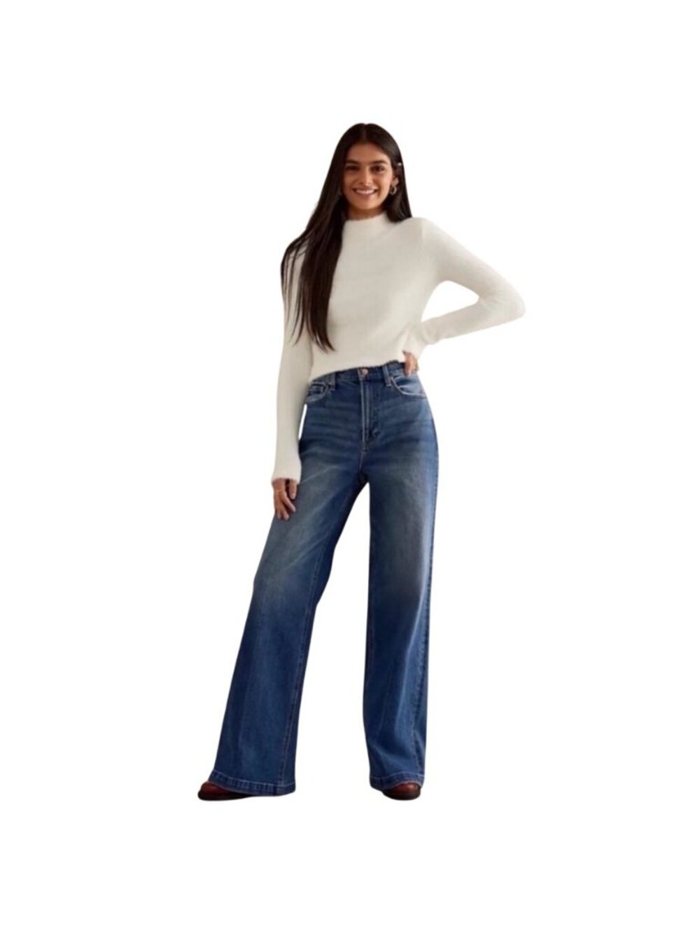 Pistola Lana High Rise Wide Leg Jeans Size 27 cider Dark Wash Denim NWT